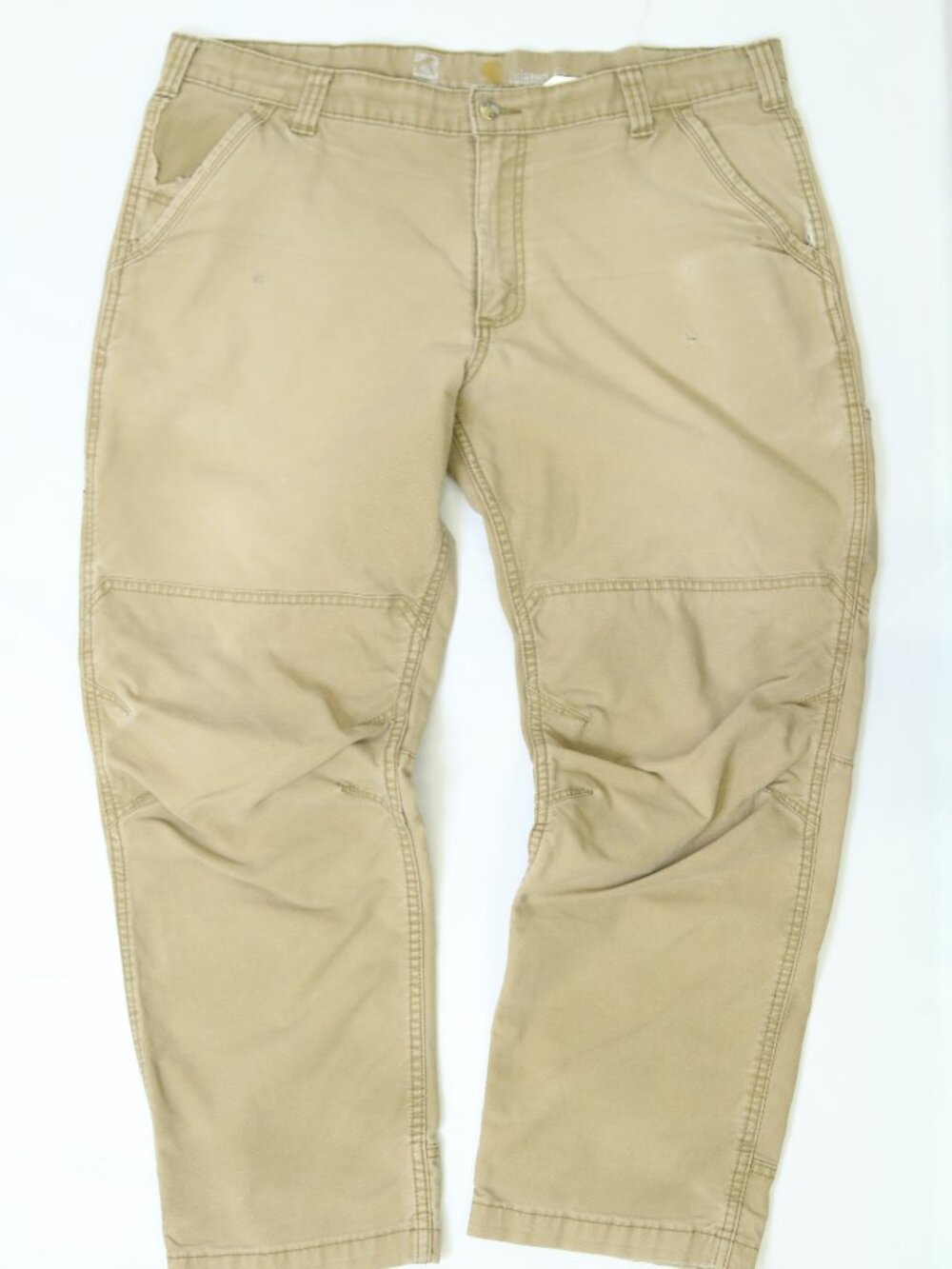 Men's Carhartt Double-Knee Beige Work Pants